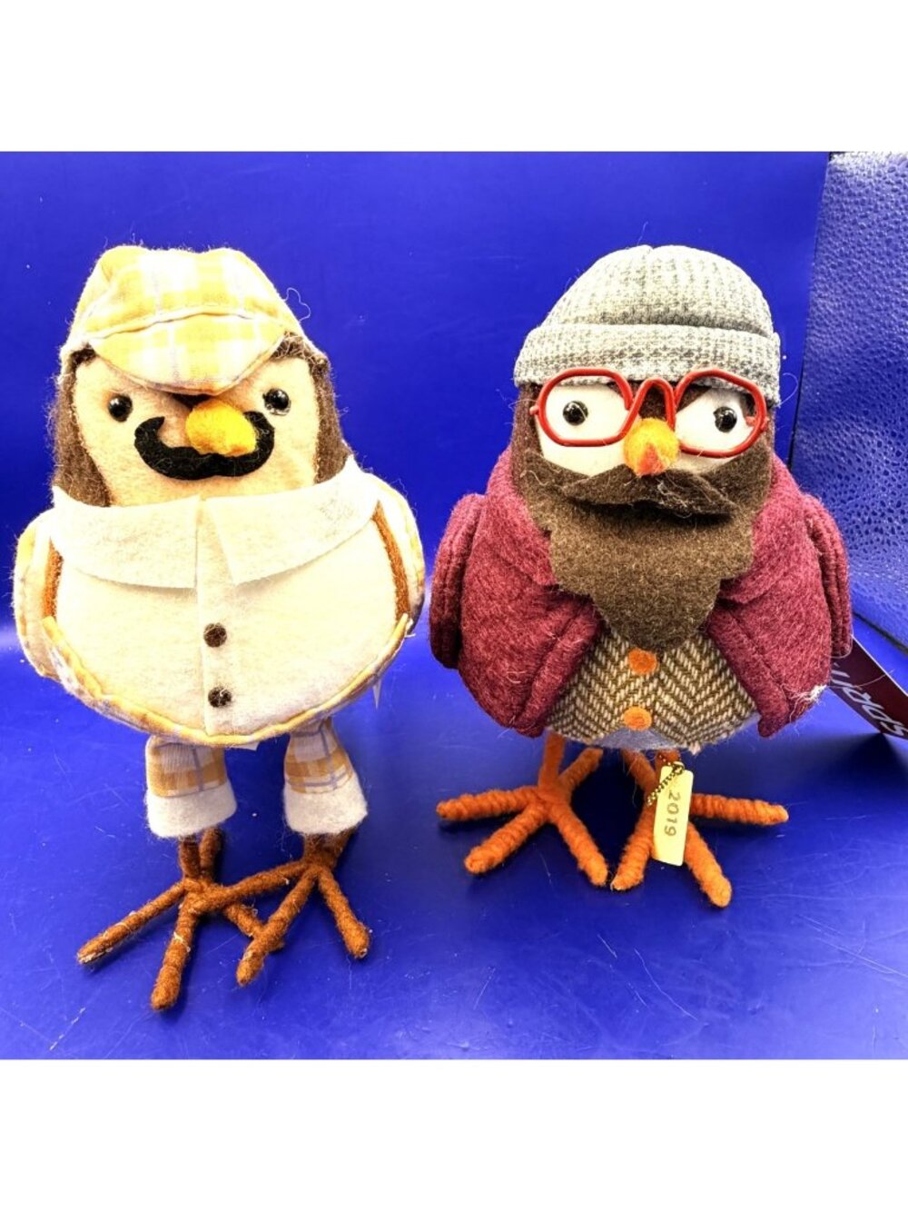 Lot 2 Target Spritz Bramble Harvest Bird Beard Glasses Meijer Plaid Cap Figurine